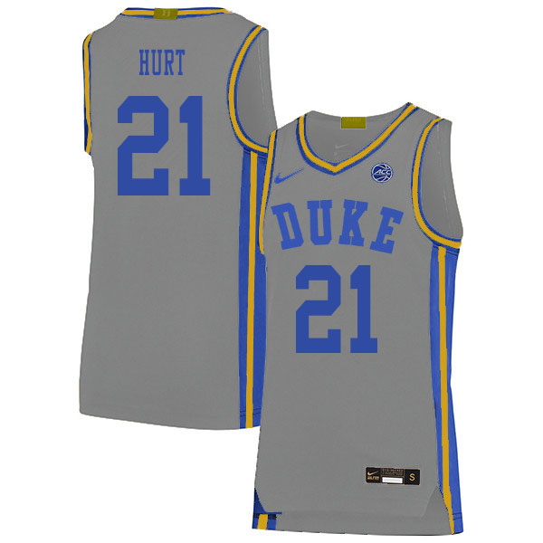 Duke Blue Devils #21 Matthew Hurt College Basketball Jerseys Sale-Gray